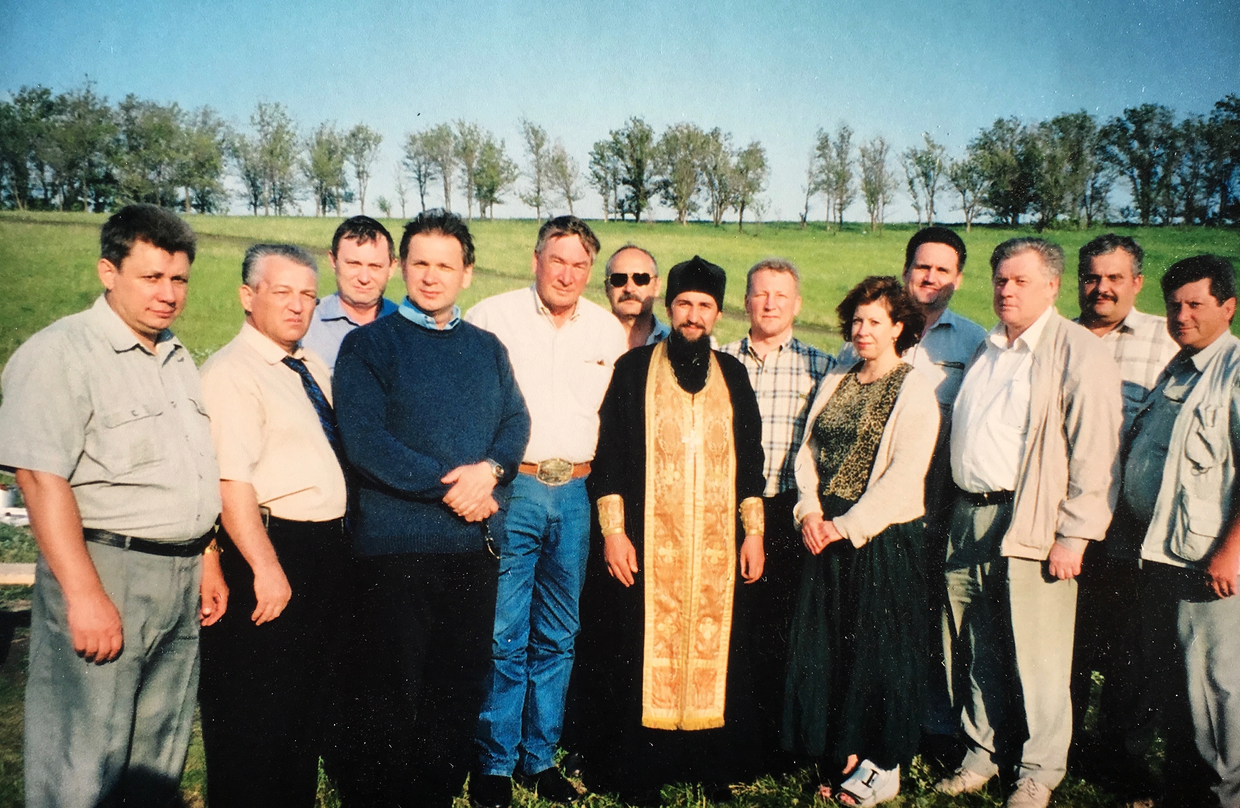 A Priest in Samara, at the farm blessing our embryos project